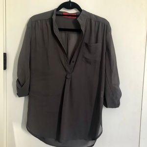 AKIRA Red Label Gray Blouse